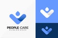 Pople Care Logo Vector Design. Abstract emblem, designs concept, logos, logotype element for template Royalty Free Stock Photo