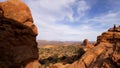 Poplular landmark in Utah - The Arches National Park - UTAH, USA - MARCH 20, 2019