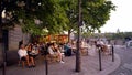 Poplular street cafes in the city of Paris - CITY OF PARIS, FRANCE - SEPTEMBER 4, 2023