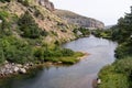 Popo Agie River in the Sinks Canyon State Park outside of Lander, Wyoming Royalty Free Stock Photo