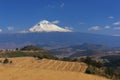 Popocatepetl volcano with clouds, mexico XIII Royalty Free Stock Photo