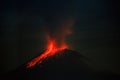 Popocatepetl Volcano Crater Eruption in Puebla, Mexico