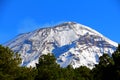 Snowy volcano near the city of  cholula, puebla, mexico V Royalty Free Stock Photo