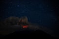 Popocatepetl Volcano night stars incandescence crater Royalty Free Stock Photo