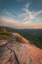 Popolopen Torne mountain at sunset, in the Hudson Valley, New York Royalty Free Stock Photo