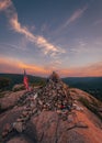 Popolopen Torne mountain at sunset, in the Hudson Valley, New York Royalty Free Stock Photo