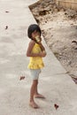 POPOTOTAN ISLAND, BUSUANGA, PHILIPPINES - JANUARY 20, 2012 - Girl
