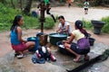 POPOTOTAN ISLAND, PHILIPPINES - JANUARY 18,2012: Young women was