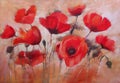 Poppies handmade painting