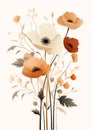 Poppies in a Warm Gradient of Colors Royalty Free Stock Photo