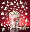 Popping Popcorn Box Royalty Free Stock Photo