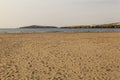 Poppit Sands and Cardigan Island Royalty Free Stock Photo