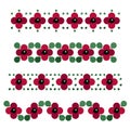 Poppy blossom patterns