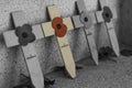 Poppy cross for remembrance day Royalty Free Stock Photo