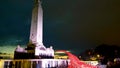 The poppy display on Plymouth Hoe looks magical at nightThe poignant display is lit up at night - and it is breath taking Royalty Free Stock Photo