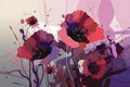 Poppy dreamscape, an ethereal journey into a background of color