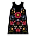 Poppy embroidery dress