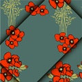 Poppy floral background