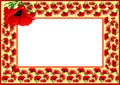 Poppy flower pattern as frame Royalty Free Stock Photo