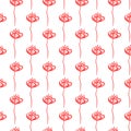 Poppy Flower Seamless Pattern