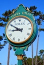 Poppy Hills Golf Course clock Royalty Free Stock Photo