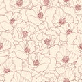 Poppy seamless vector pattern