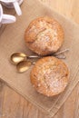 Poppy seed and lemon muffins in rustic style Royalty Free Stock Photo