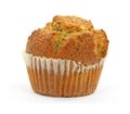 Poppy seed muffin on white background Royalty Free Stock Photo