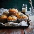 Poppy seed muffins, close-up shot Royalty Free Stock Photo