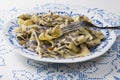 Poppy seed pasta traditional hungarian meal Royalty Free Stock Photo
