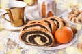 Poppy seed roll for Christmas Royalty Free Stock Photo