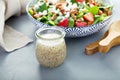 Poppy seed salad dressing Royalty Free Stock Photo