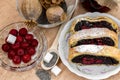 Poppy seed strudel with cherry Royalty Free Stock Photo