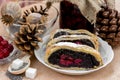 Poppy seed strudel with cherry