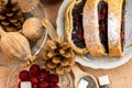 Poppy seed strudel with cherry Royalty Free Stock Photo