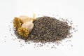 Poppy seeds isoalted Royalty Free Stock Photo