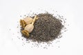 Poppy seeds isoalted Royalty Free Stock Photo