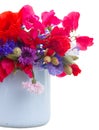 Poppy, sweet pea and corn flowers Royalty Free Stock Photo