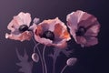 Poppy symphony in motion, dynamic colors dancing in the background Royalty Free Stock Photo