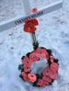 Poppy wreath on Remembrance Day