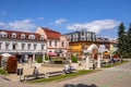 Poprad, Slovakia - Panoramic view of the Poprad city center and St. Egidius square - Namestie svateho Egidia - in summer Royalty Free Stock Photo