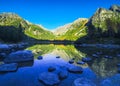 Popradske pleso lake, High Tatras Mountains, Slovakia Royalty Free Stock Photo