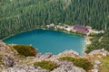 Popradske pleso lake with touristic shell house