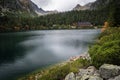 Popradske Pleso mountain lake in High Tatras, Slovakia Royalty Free Stock Photo