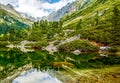 Popradske pleso - picturesque mountain lake in the High Tatras, Slovakia Royalty Free Stock Photo