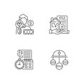 Popshop linear icons set Royalty Free Stock Photo