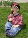 Popsicle boy Royalty Free Stock Photo