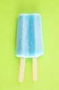 Popsicle on a Bright Green Background