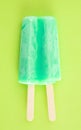 Popsicle on a Bright Green Background