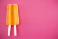 Popsicle on a Bright Pink Background